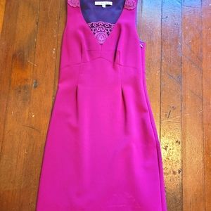 Trina Turk Raspberry V-neck Dress Sz 0